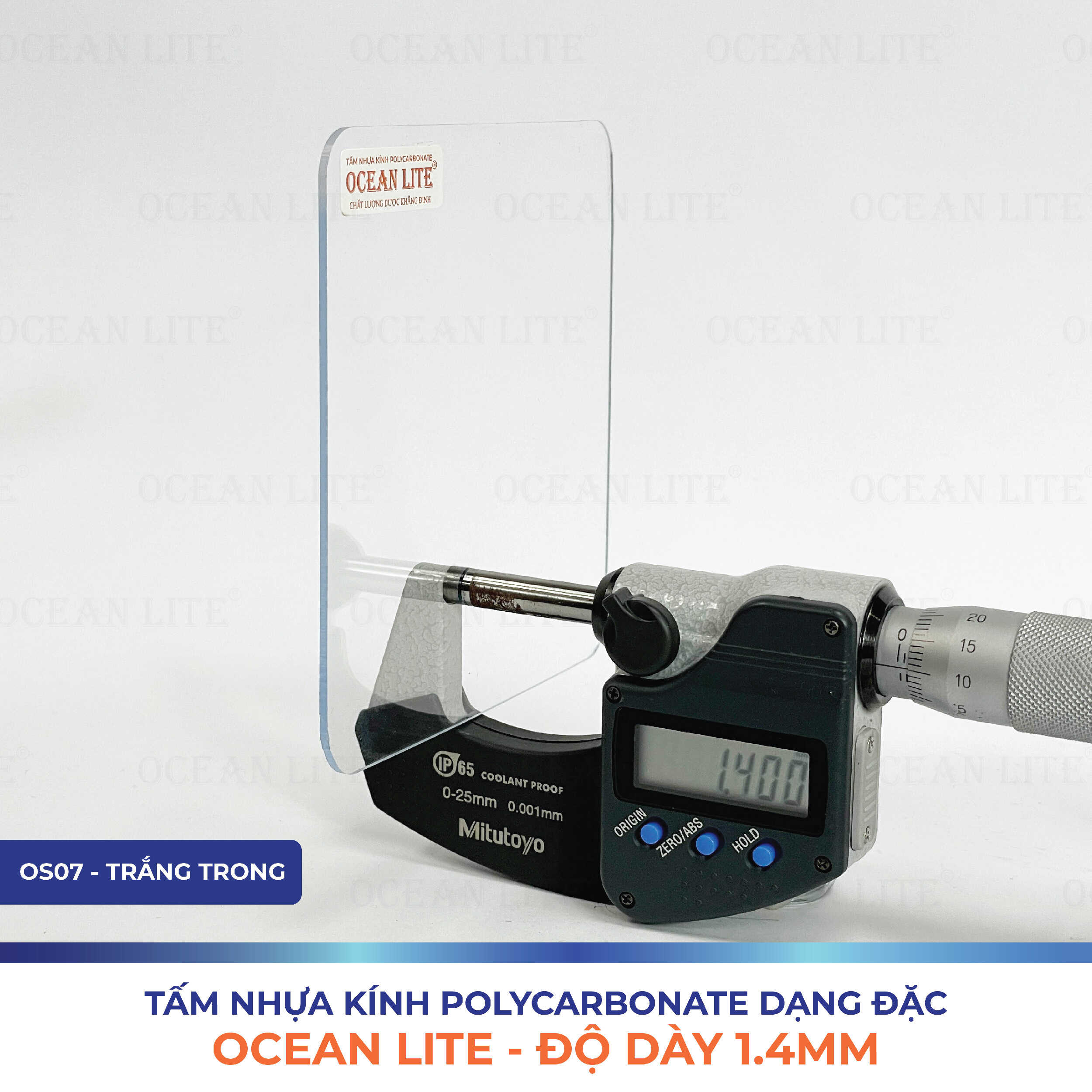 Alternative view of Tấm Polycarbonate Đặc Ruột 1.4MM Ocean Lite
