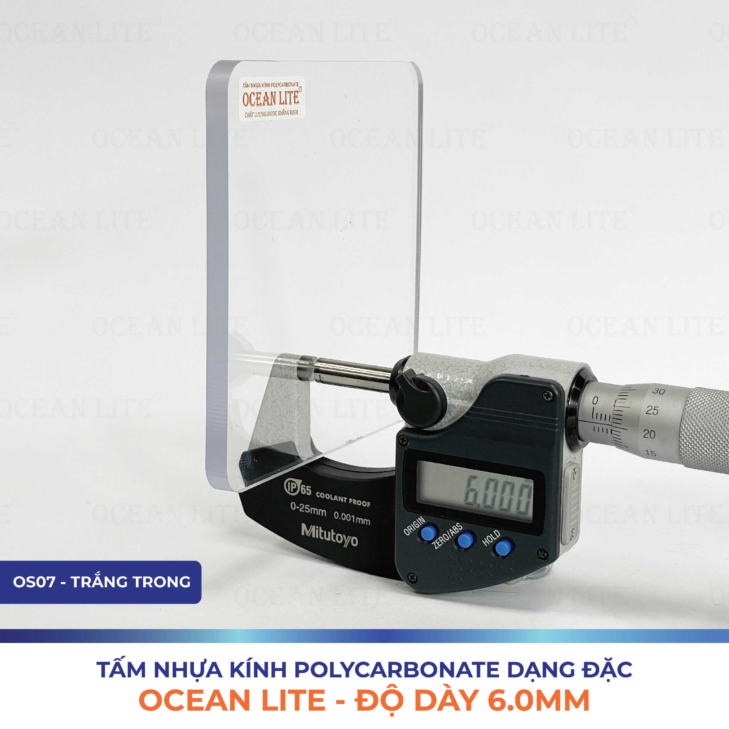Tấm Polycarbonate Đặc Ruột 5.0MM Ocean Lite