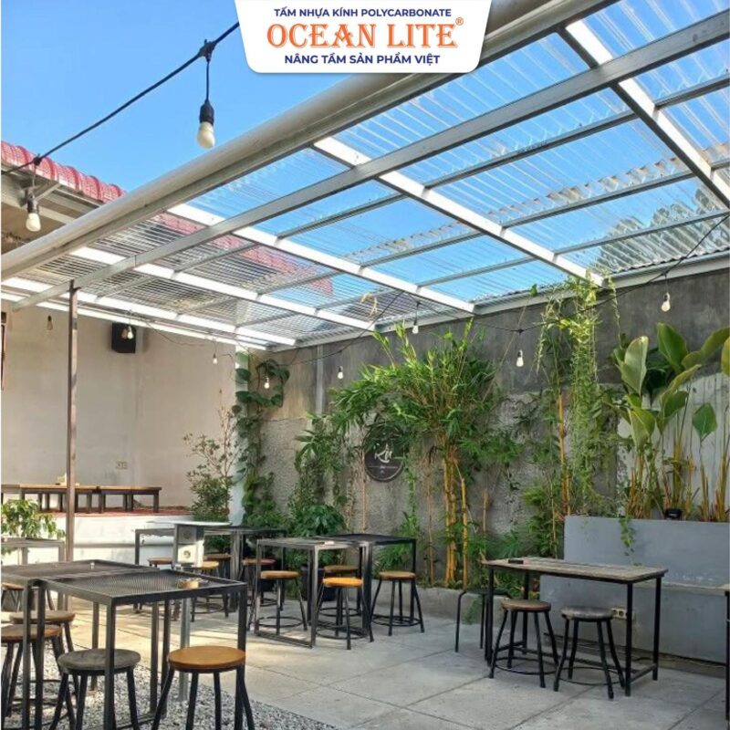 tấm nhựa polycarbonate hải phòng với tấm sóng