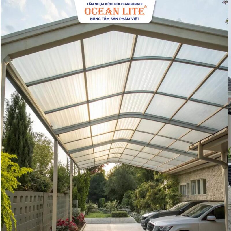 Công trình nổi bật ứng dụng tấm polycarbonate tại tphcm loại sóng