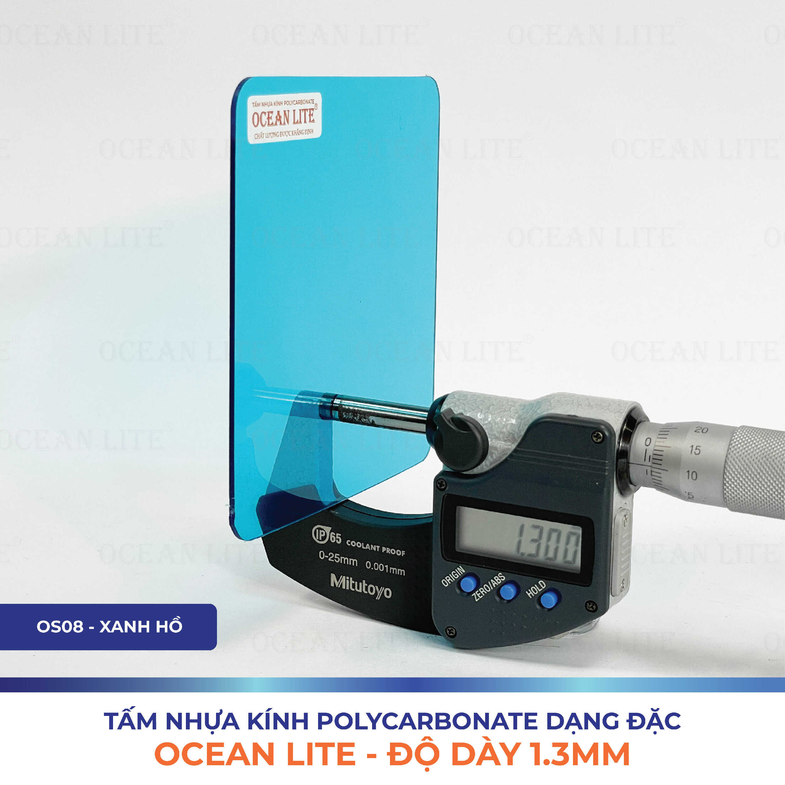 Tấm Polycarbonate Đặc Ruột 1.3MM Ocean Lite