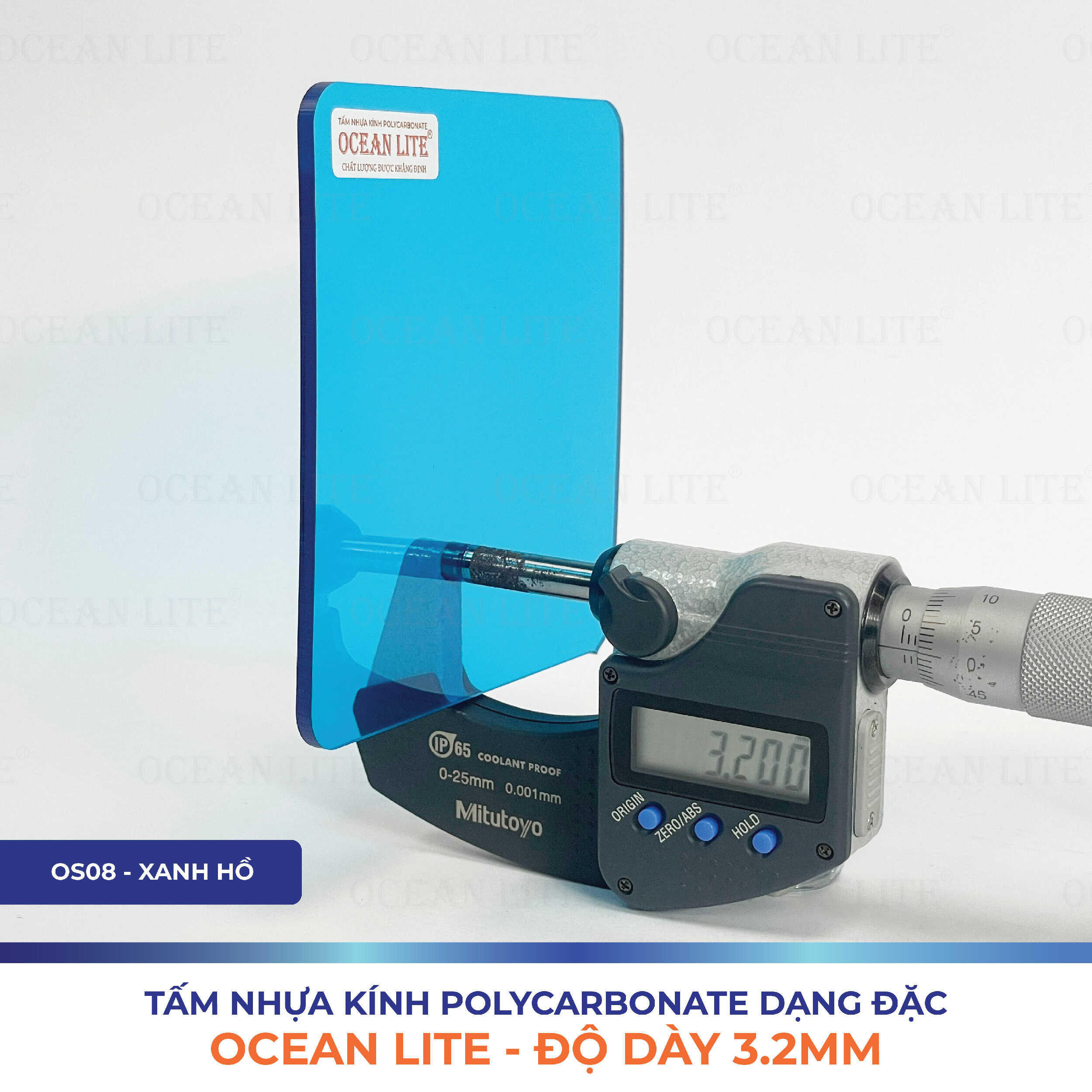 Tấm Polycarbonate Đặc Ruột 3.2MM Ocean Lite