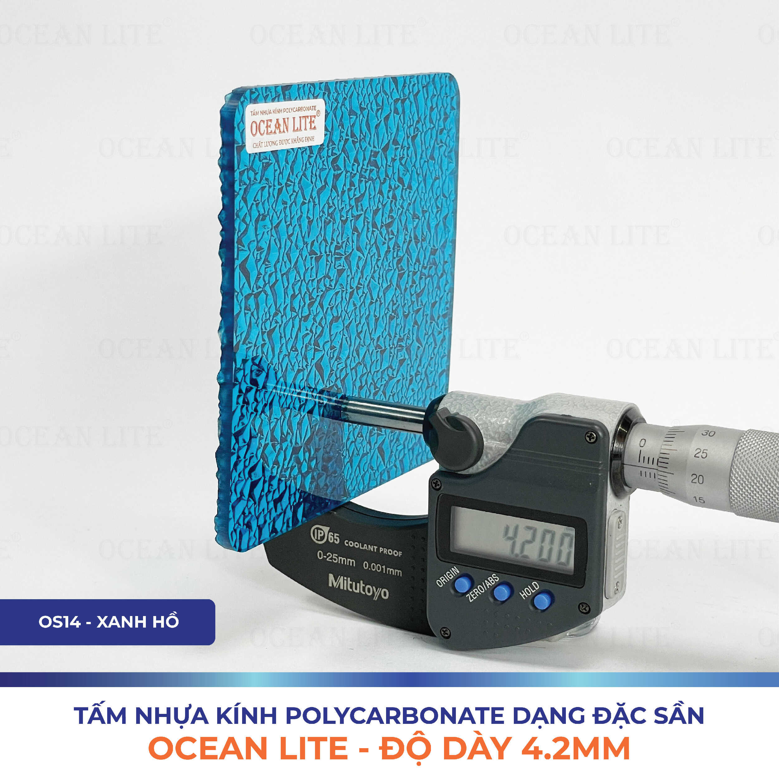 Tấm Polycarbonate Đặc Sần 4.2MM Ocean Lite