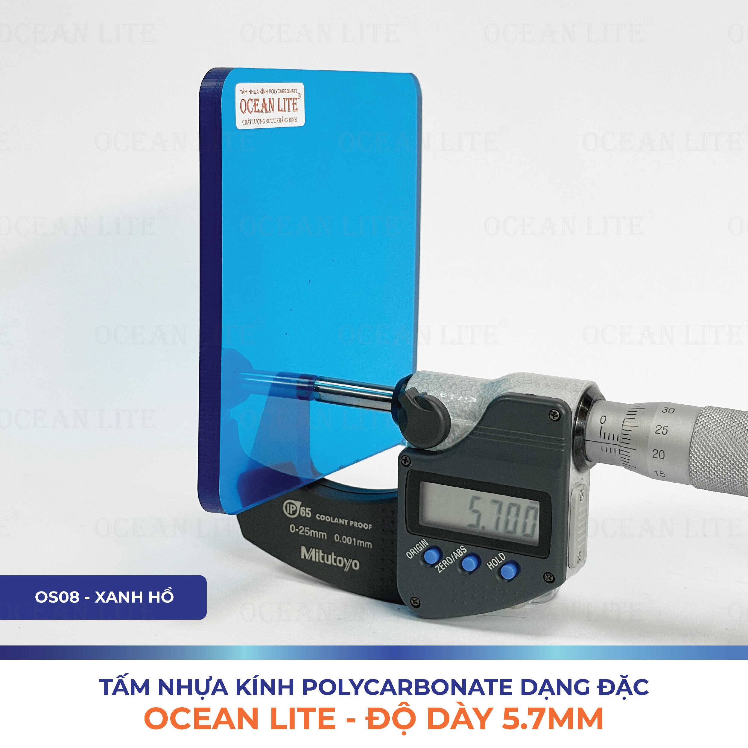 Tấm Polycarbonate Đặc Ruột 5.7MM Ocean Lite