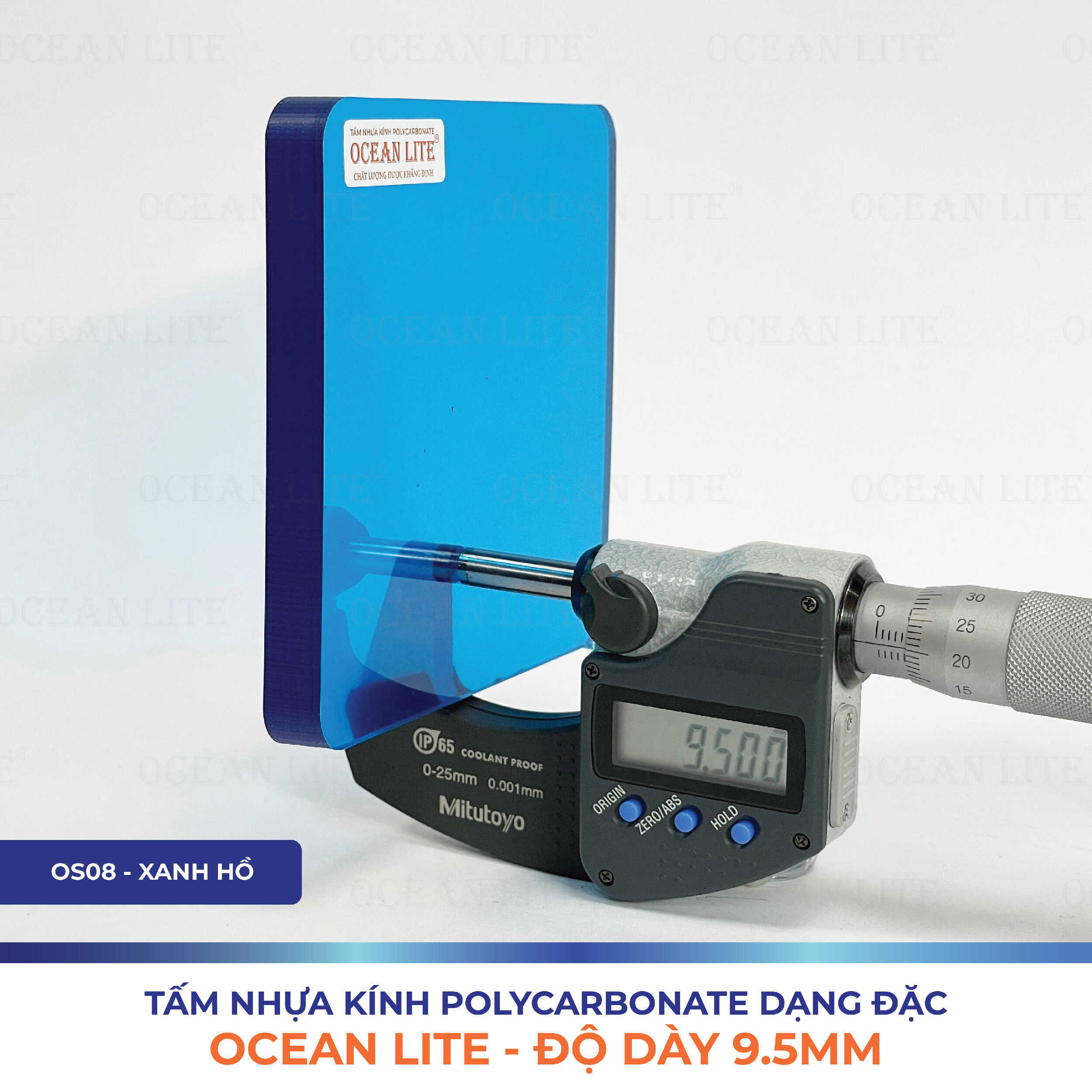 Tấm Polycarbonate Đặc Ruột 9.5MM Ocean Lite