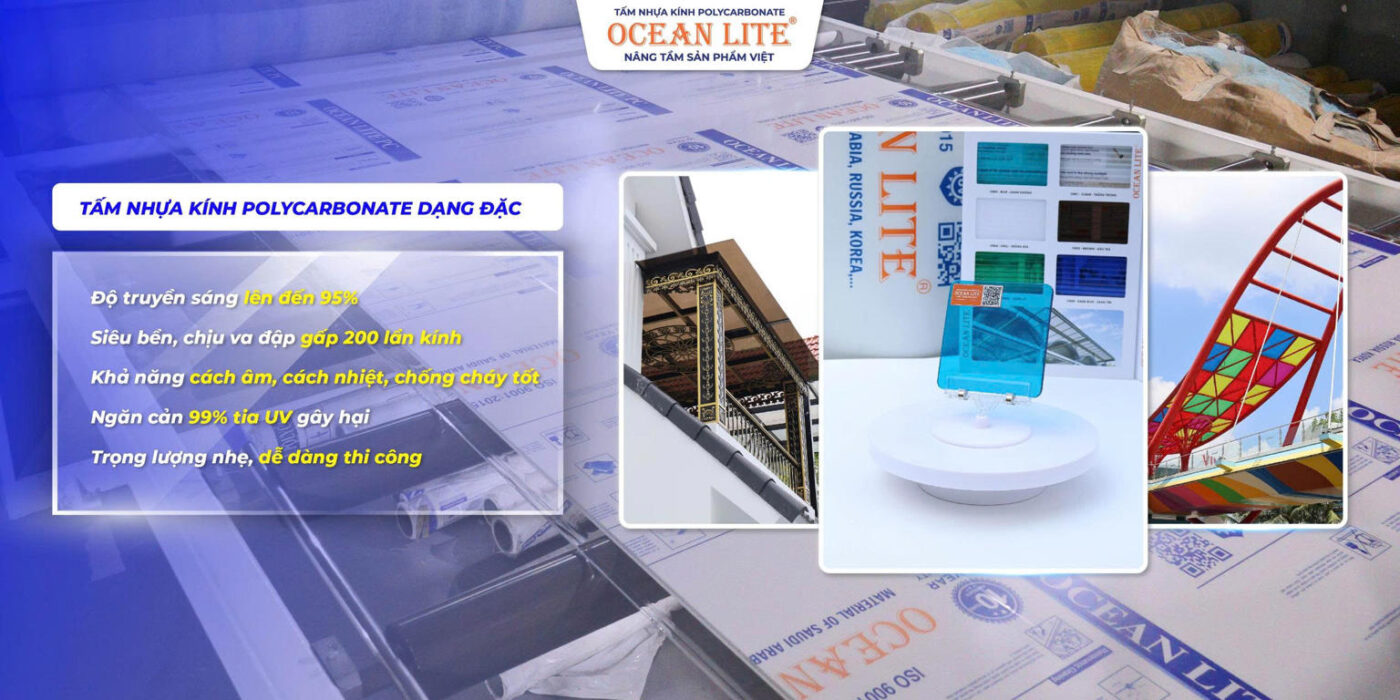  tấm polycarbonate tại tphcm loại đặc