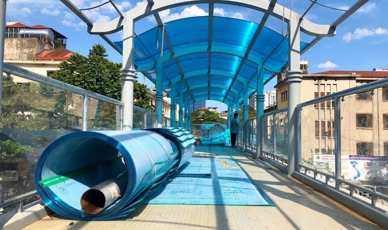 Công trình ứng dụng Tấm polycarbonate rỗng ruột