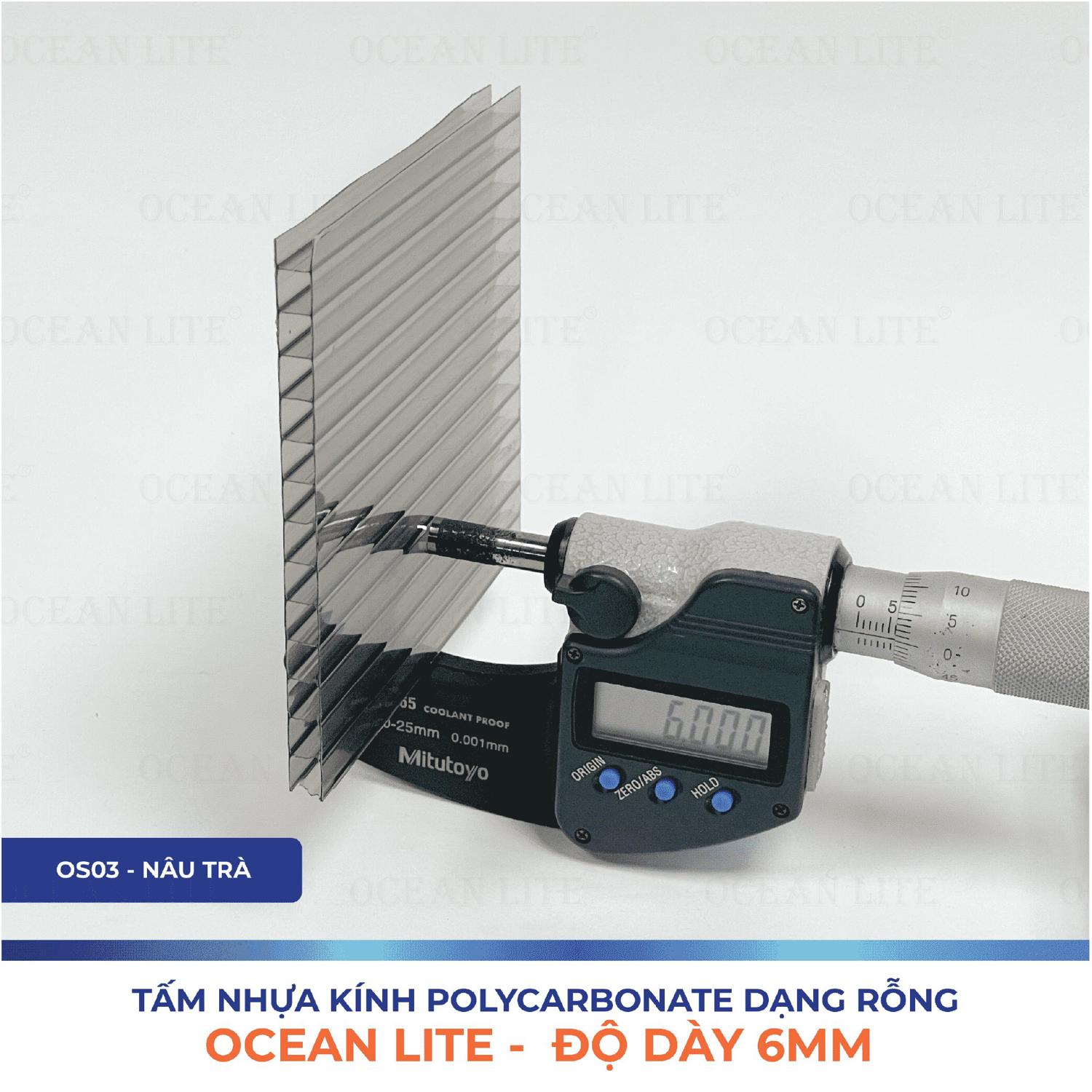tấm polycarbonate rỗng 6mm