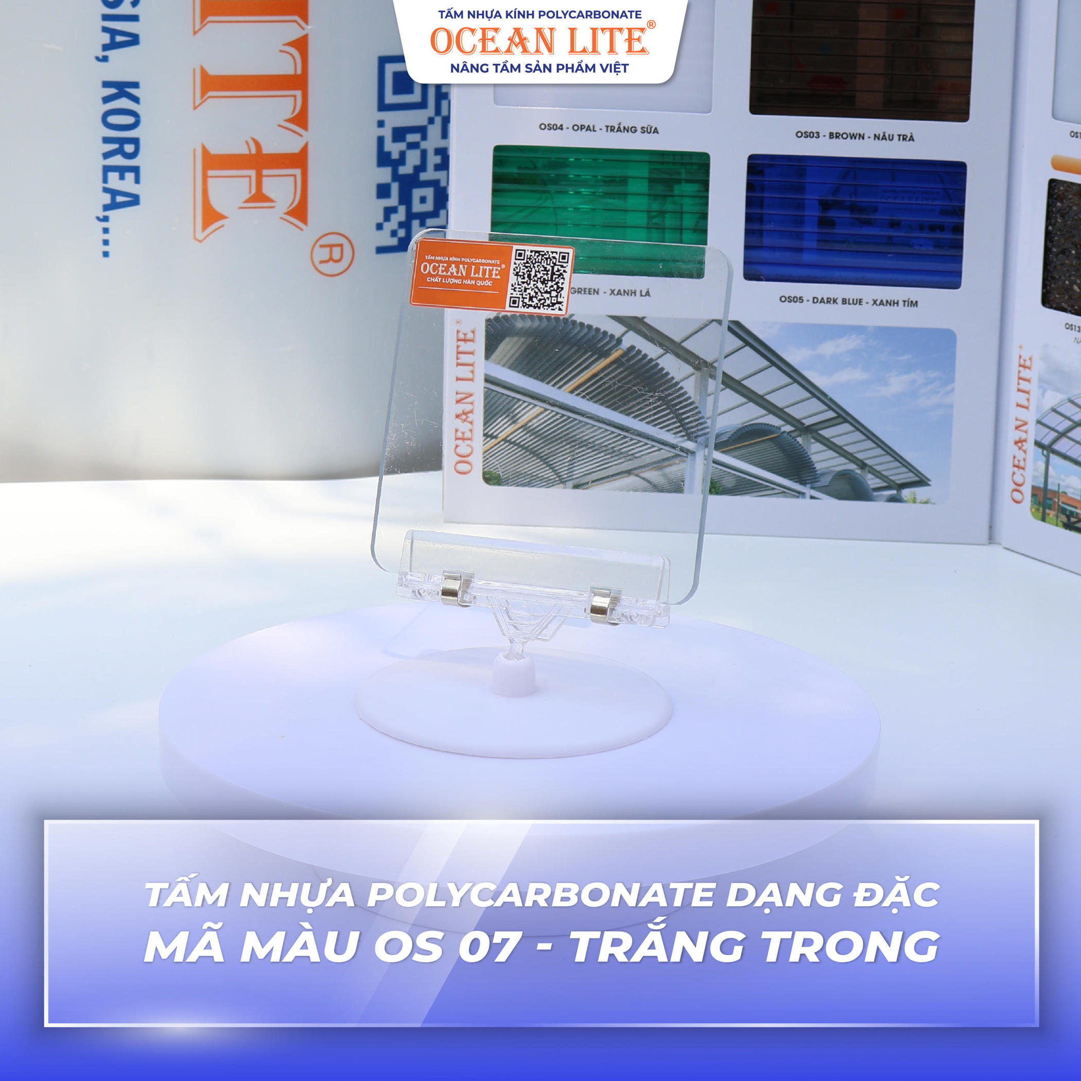 tấm lợp lấy ánh sáng tốt nhất polycarbonate màu trắng trong