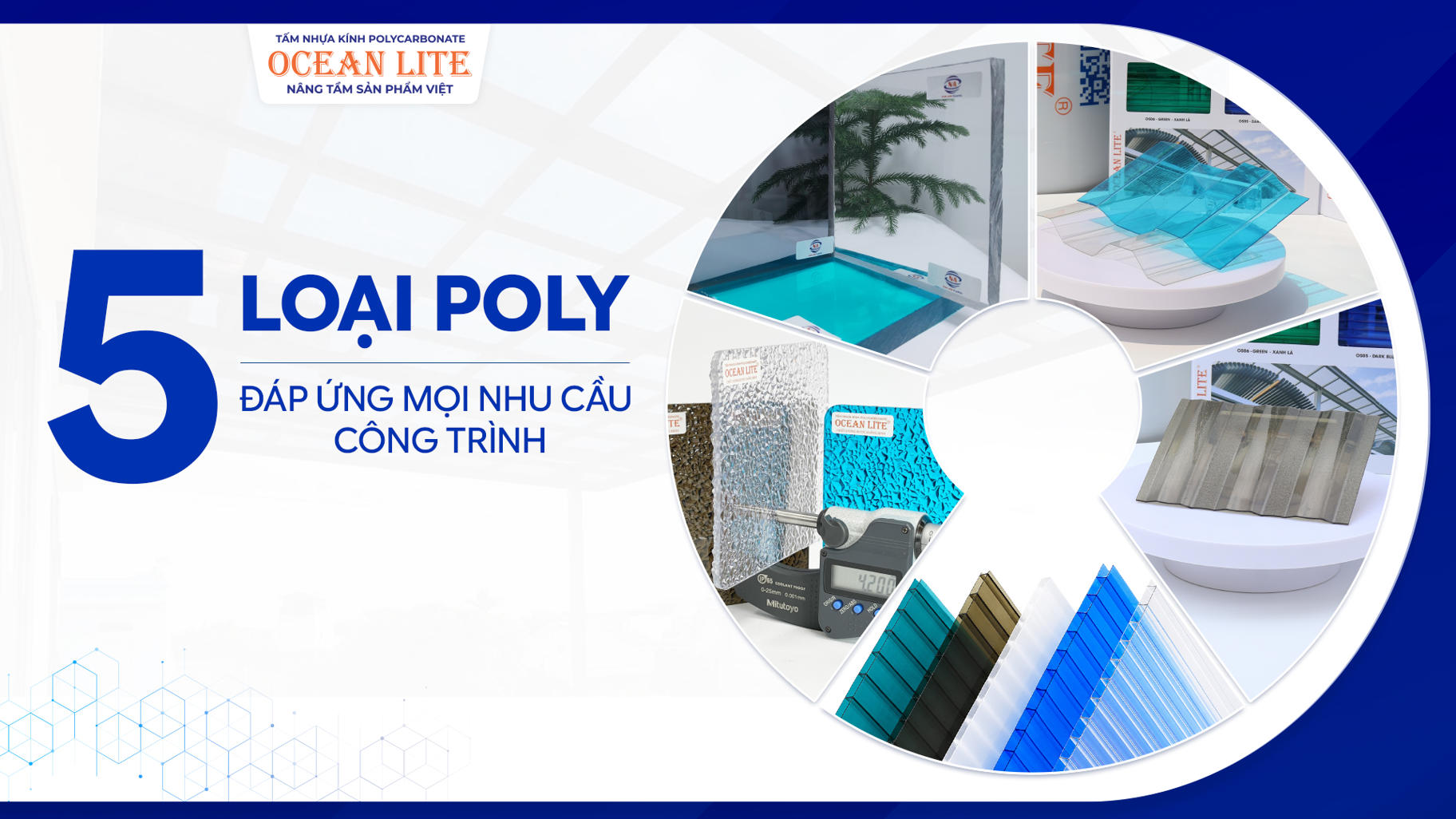 5 loại tấm polycarbonate lợp mái